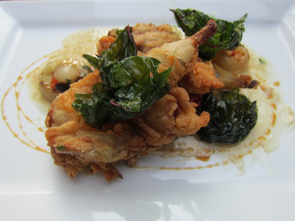 Hopleaf: Country fried quail with roasted seasonal vegetables
