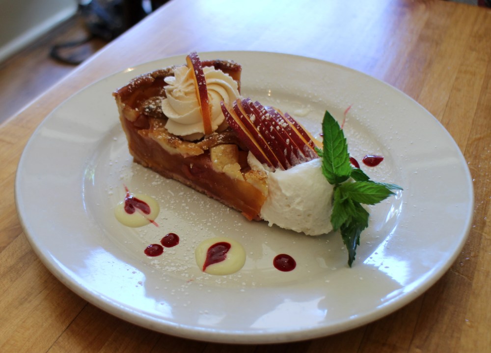 Peach and cherry pie