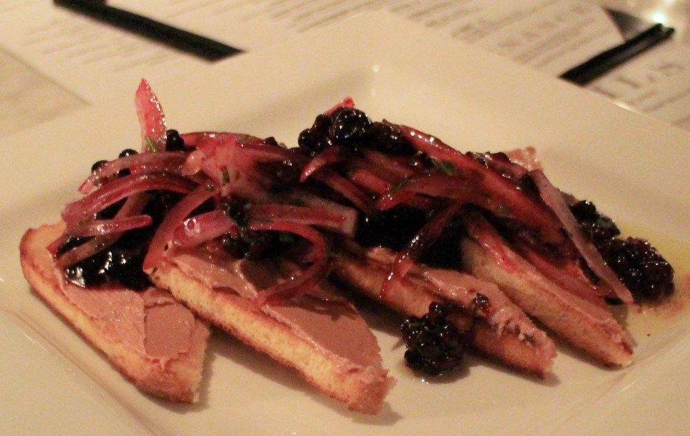 Chicken liver paté on toast