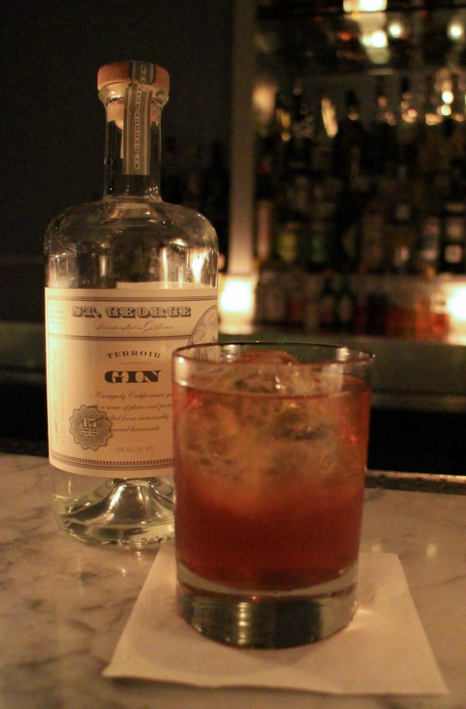 St. George Terroir and whiskey manhattan